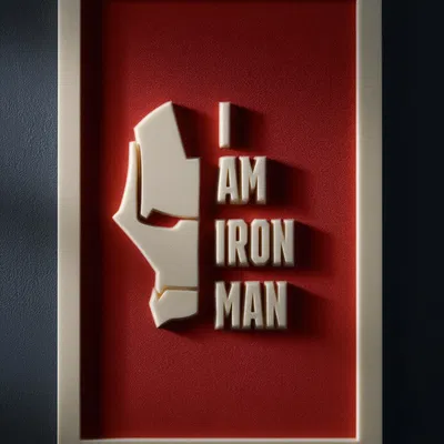 “I AM IRON MAN” – Tranh treo tường 3D (Thiết kế nhiều lớp)