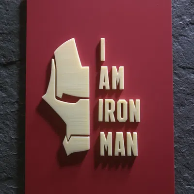 “I AM IRON MAN” – Tranh treo tường 3D (Thiết kế nhiều lớp)