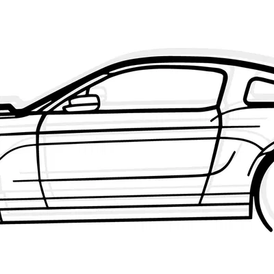 Mô hình trang trí tường Ford Mustang 2013 (Silhouette)