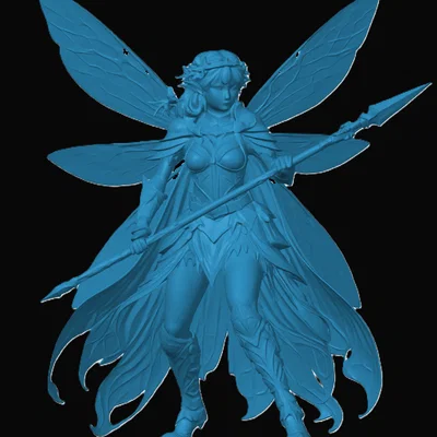 Mô hình Fairy Fighter (Tiên Nữ Chiến Binh) 3D cho game RPG