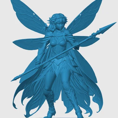 Mô hình Fairy Fighter (Tiên Nữ Chiến Binh) 3D cho game RPG