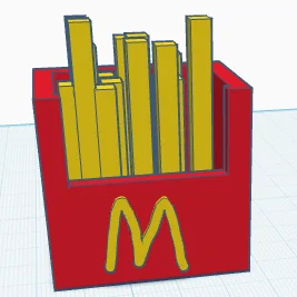 Mô hình 3D trang trí khoai tây chiên phong cách McDonald's độc đáo
