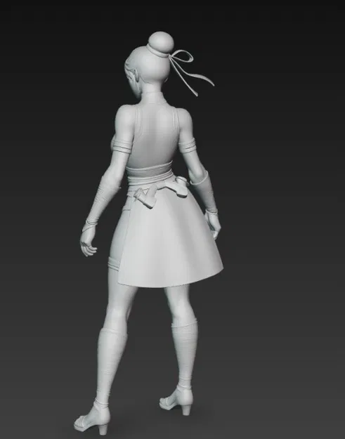 Mô hình nữ chiến binh Ninja đeo mặt nạ 3D (file in STL) - Image 3