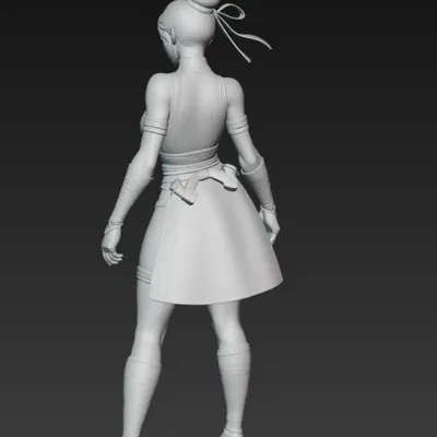 Mô hình nữ chiến binh Ninja đeo mặt nạ 3D (file in STL)