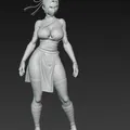Mô hình nữ chiến binh Ninja đeo mặt nạ 3D (file in STL) - Thumbnail 4