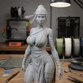 Mô hình tượng nữ Ninja chiến binh (Ninja Girl Fighter Bust) in 3D - Thumbnail 1