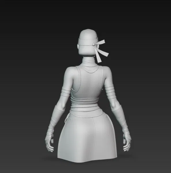 Mô hình tượng nữ Ninja quyến rũ (Sexy Ninja Woman Bust) in 3D - Image 2