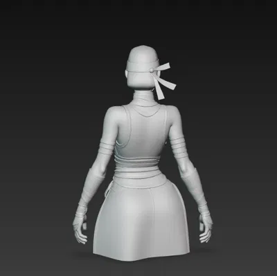 Mô hình tượng nữ Ninja quyến rũ (Sexy Ninja Woman Bust) in 3D