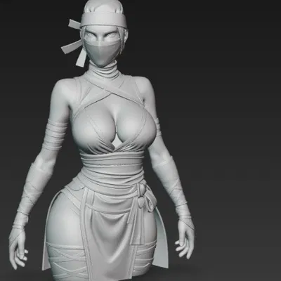 Mô hình tượng nữ Ninja quyến rũ (Sexy Ninja Woman Bust) in 3D