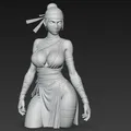 Mô hình tượng nữ Ninja chiến binh (Ninja Girl Fighter Bust) in 3D - Thumbnail 3