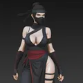 Mô hình tượng nữ Ninja chiến binh (Ninja Girl Fighter Bust) in 3D - Thumbnail 4