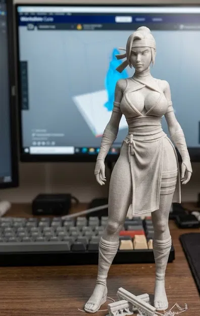Mô hình tượng nữ Ninja 3D - Thiết kế quyến rũ cho người sưu tầm - Image 1