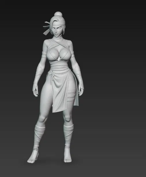 Mô hình tượng nữ Ninja 3D - Thiết kế quyến rũ cho người sưu tầm - Image 3