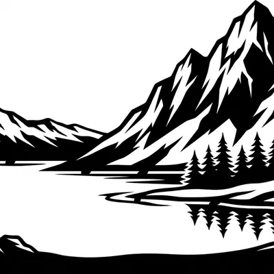 Mẫu tranh treo tường 3D phong cảnh núi rừng hiện đại