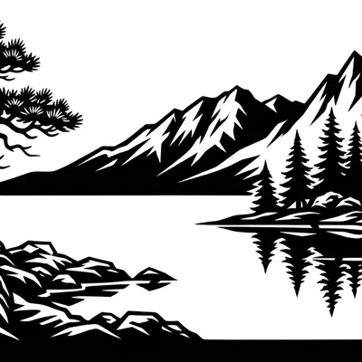 Tranh treo tường 3D phong cảnh núi non nghệ thuật hiện đại