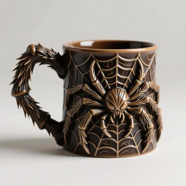 Mẫu in 3D ly sứ mạng nhện Spider Glass cực chất cho người cá tính - Image 1