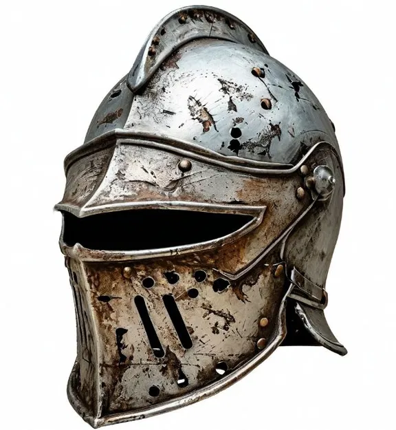 Mô hình Mũ giáp hiệp sĩ Knight Helmet 3D chi tiết ấn tượng - Image 1