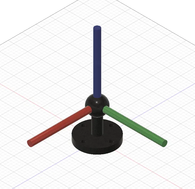 Mô hình hệ trục tọa độ XYZ cho cánh tay robot UR3e chính xác - Image 1