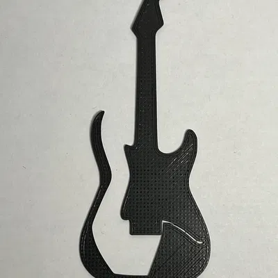 Mô hình trang trí tường hình đàn Electric Guitar in 3D nghệ thuật