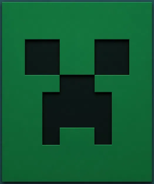 Mô hình trang trí treo tường Creeper Minecraft 3D độc đáo - Image 1
