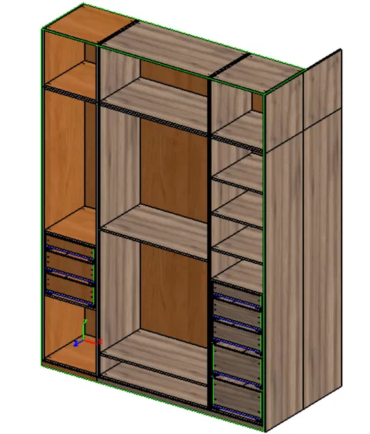 Mô hình thiết kế tủ quần áo đa năng 0005 chi tiết và khoa học - Image 1