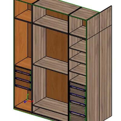 Mô hình thiết kế tủ quần áo đa năng 0005 chi tiết và khoa học
