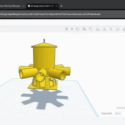 Mô hình còi báo động Sentry 3V8-H
