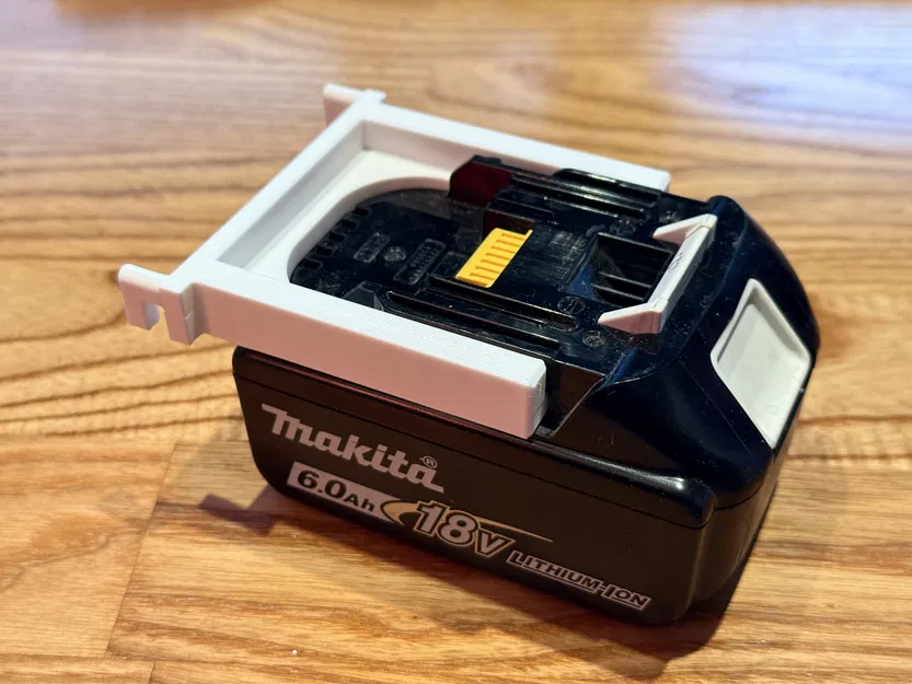 Giá treo pin Makita 18V cho bảng IKEA Skådis - Kiểu ngàm ngang tiết kiệm không gian - Image 3