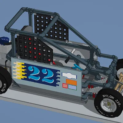 Mô hình xe đua mini 3D (mini race car) phong cách độc đáo