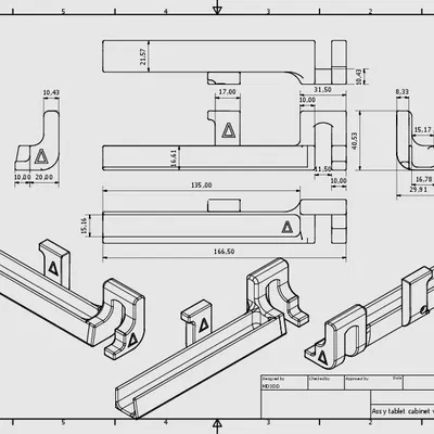 Giá đỡ máy tính bảng gắn tủ bếp V2