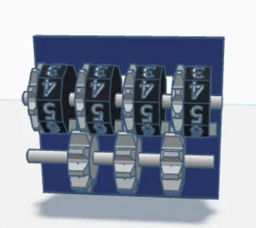 Mô hình bộ đếm cơ học 4 chữ số bằng in 3D tinh tế - Image 2