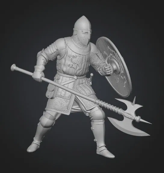 Mô hình hiệp sĩ Dragonshield Knight in 3D chi tiết cực đẹp - Image 1