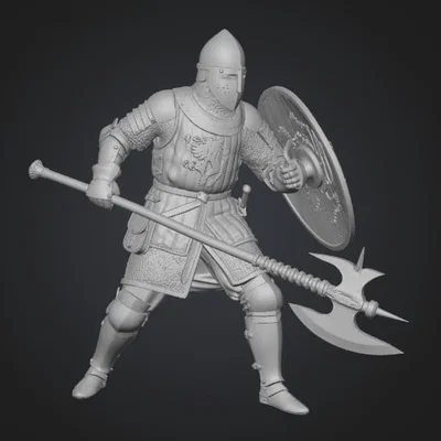 Mô hình hiệp sĩ Dragonshield Knight in 3D chi tiết cực đẹp