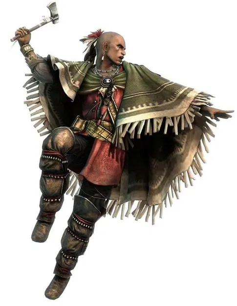 Mô hình chiến binh da đỏ cầm rìu (Axe-Wielding Prairies Warrior) - Image 2