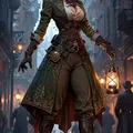 Mô hình 3D Người gác đèn phong cách Steampunk cực đẹp và chi tiết - Thumbnail 2