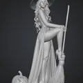 Mô hình phù thủy quyến rũ Moonlit Witch in Graveyard cho Halloween - Thumbnail 1
