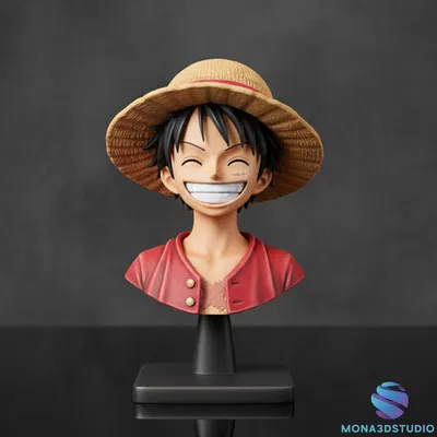 Mô hình tượng bán thân Monkey D. Luffy - One Piece (File in 3D STL)