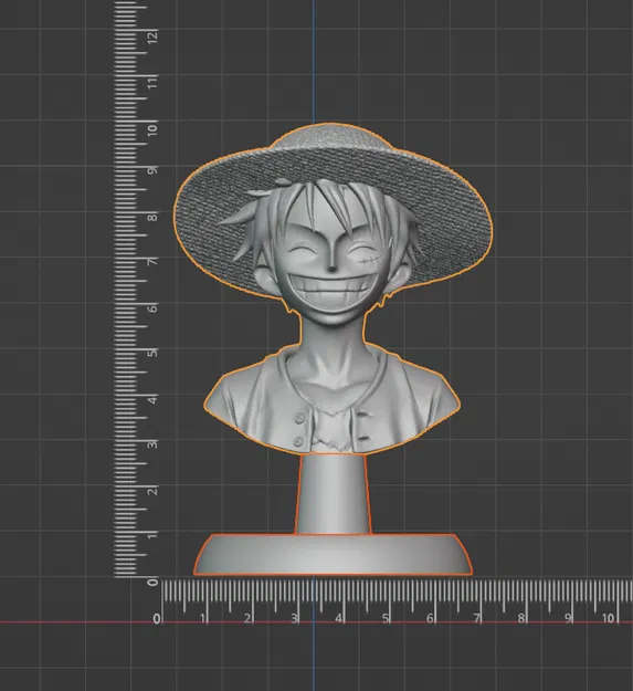 Mô hình tượng bán thân Monkey D. Luffy - One Piece (File in 3D STL) - Image 3