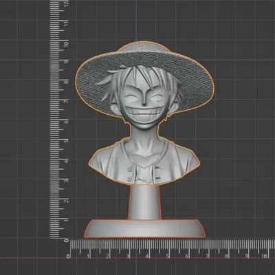 Mô hình tượng bán thân Monkey D. Luffy - One Piece (File in 3D STL)