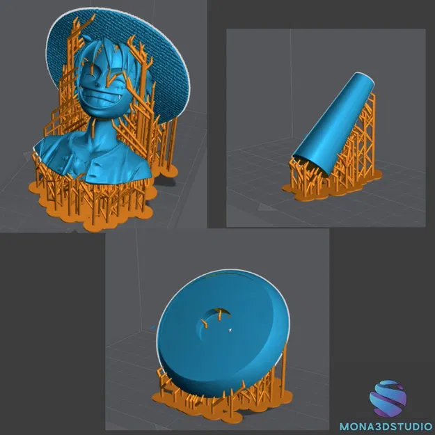 Mô hình tượng bán thân Monkey D. Luffy - One Piece (File in 3D STL) - Image 6