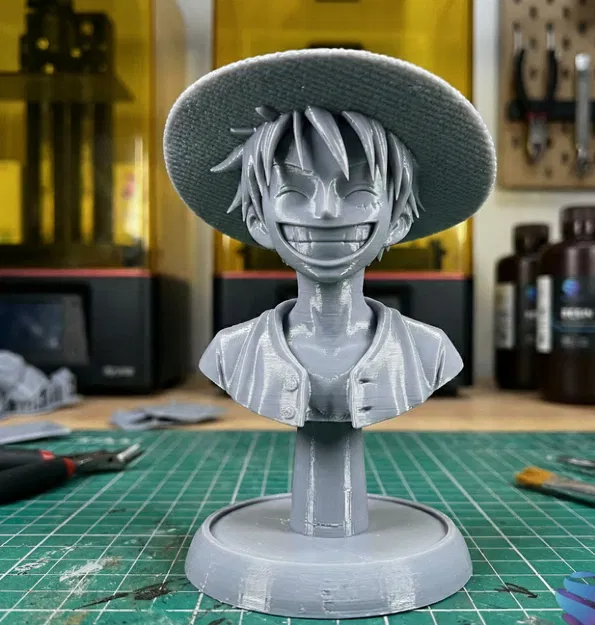Mô hình tượng bán thân Monkey D. Luffy - One Piece (File in 3D STL) - Image 9