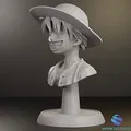 Mô hình tượng bán thân Monkey D. Luffy - One Piece (File in 3D STL) - Thumbnail 10