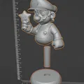 Mô hình 3D STL Tượng bán thân Super Mario cầm ngôi sao Super Star - Thumbnail 3