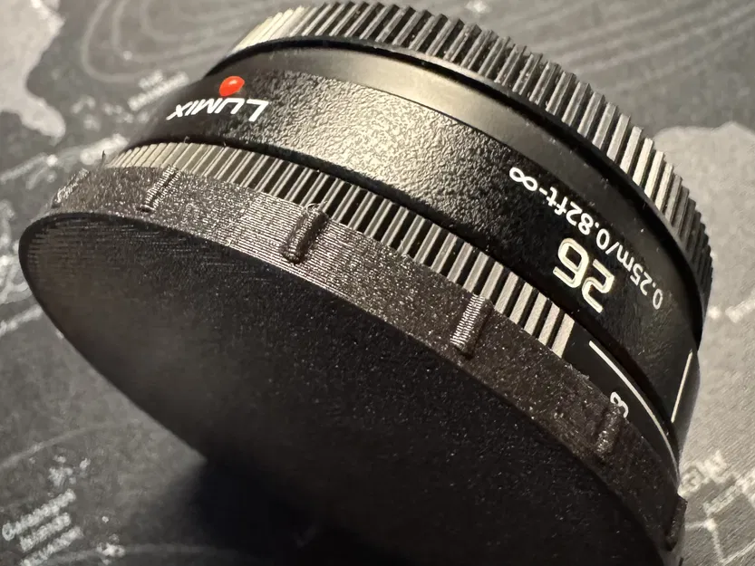 Nắp đậy ống kính 3D cho Panasonic Lumix 26mm f8 - Tự in tại nhà - Image 1