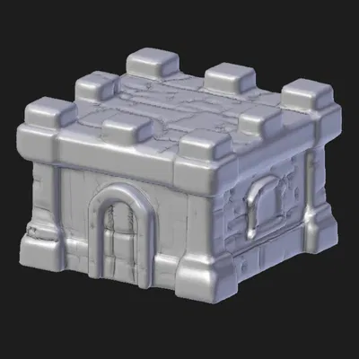 Mô hình nhà tù TTRPG cho chiến trường, in FDM không cần support, nhanh và dễ