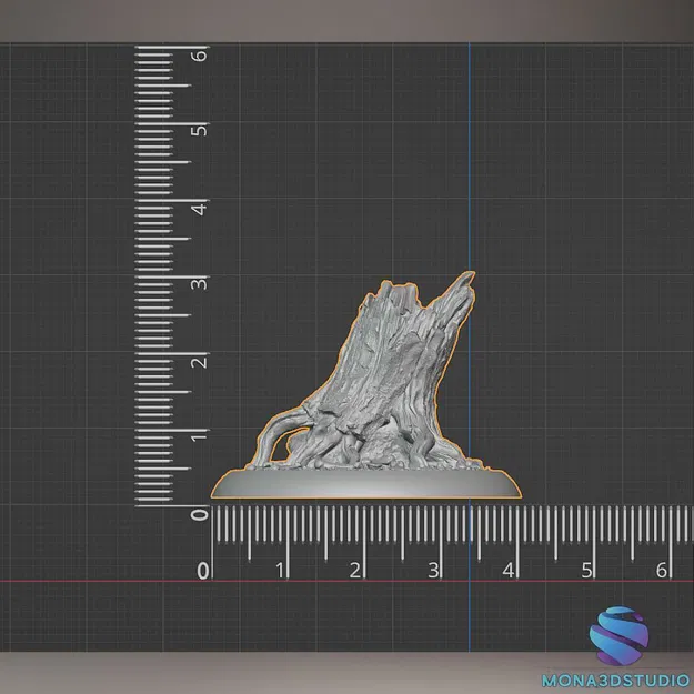 Gốc Cây Cổ Thụ Với Xương - Địa Hình Mô Hình Cho Wargame và RPG (Kèm File STL) - Image 2