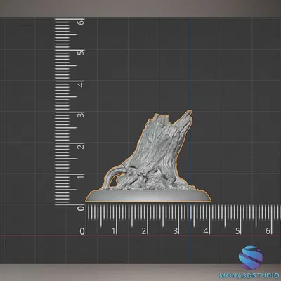 Gốc Cây Cổ Thụ Với Xương - Địa Hình Mô Hình Cho Wargame và RPG (Kèm File STL)