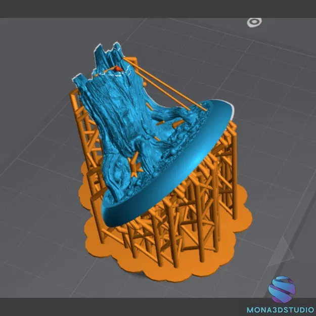 Gốc Cây Cổ Thụ Với Xương - Địa Hình Mô Hình Cho Wargame và RPG (Kèm File STL) - Image 4