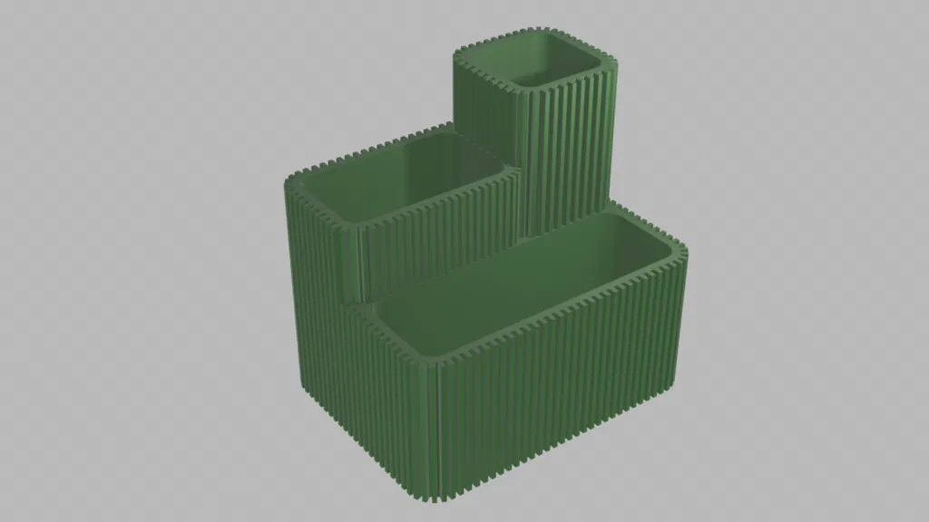 Chậu Cây 3 Tầng Dạng Thác Nước Hiện Đại / Bình Hoa & Hộp Đựng Đồ 3-trong-1 - Image 2
