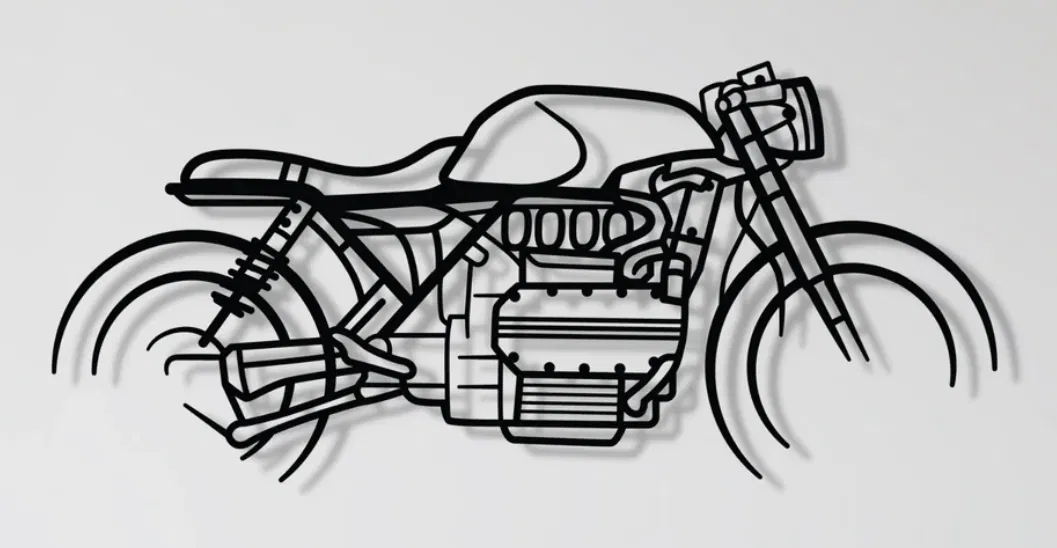 Mô hình trang trí treo tường BMW K1100 Cafe Racer in 3D - Image 1